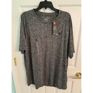 Under Armour Short Sleeve Men's T-Shirt Gray Static Tech Tee 2XL XXL NEW